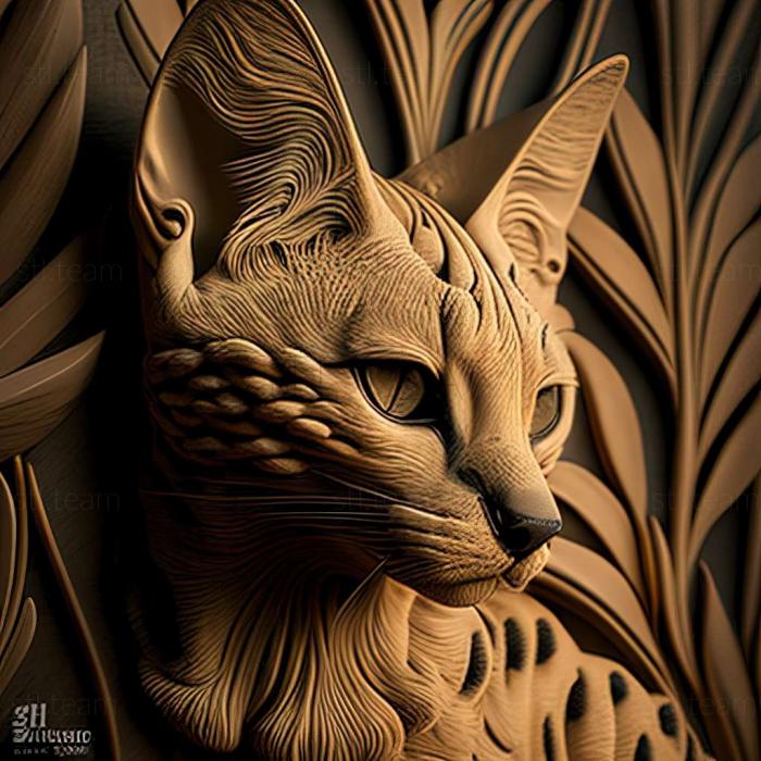 3D model Savannah cat (STL)